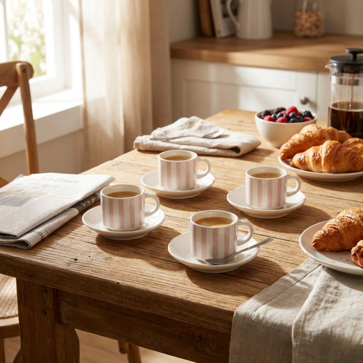 Zestaw filiżanek do espresso z talerzykami ZELLER, 70 ml