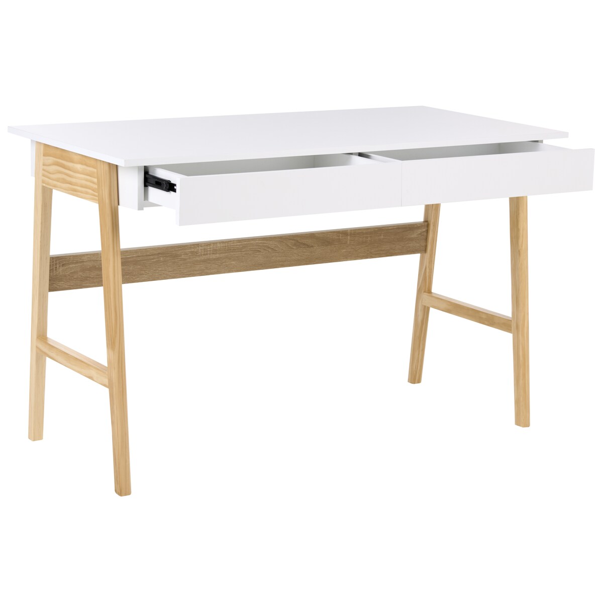 Biurko THESLAY Jasny brąz/ biały 120 cm 60 cm