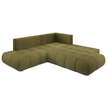 Narożnik pikowany, rozkładany z funkcją spania SOHI, Flow 12 - zielony