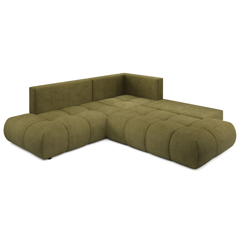 Narożnik pikowany, rozkładany z funkcją spania SOHI, Flow 12 - zielony