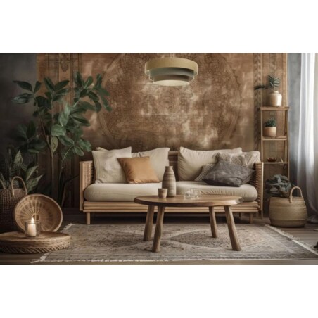 Lampa wisząca ERUTAN TRIPLE żółta/zielona/brązowa