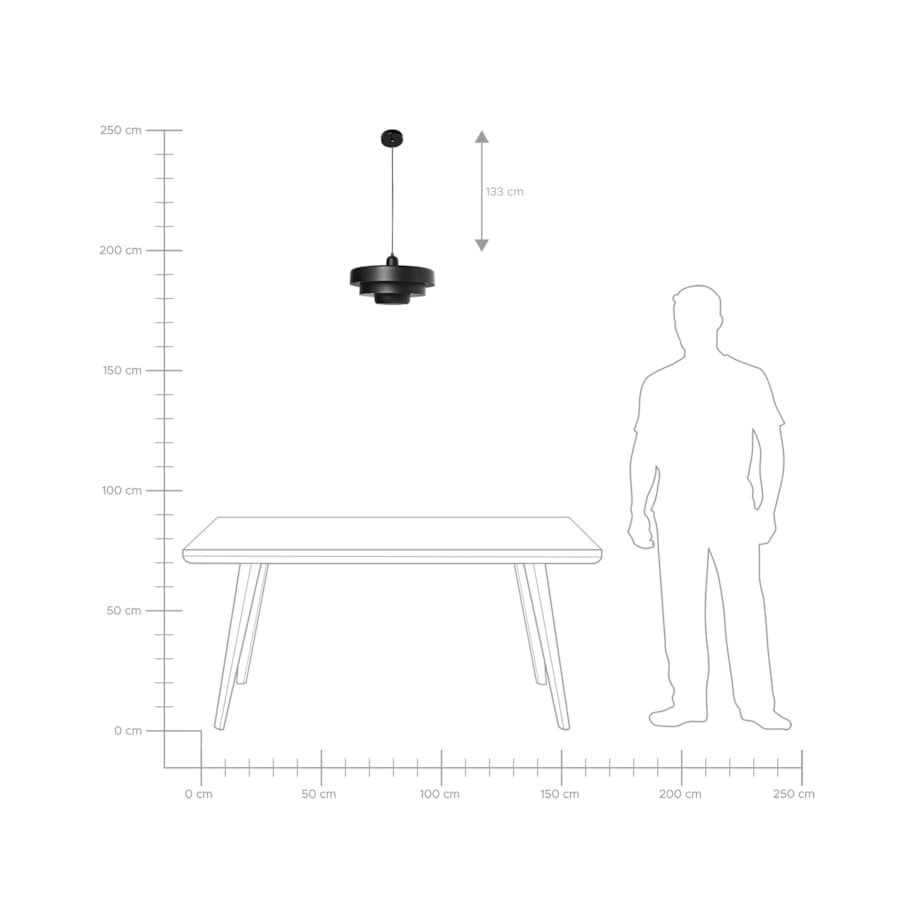 Lampa wisząca KOLGA Metal Czarny