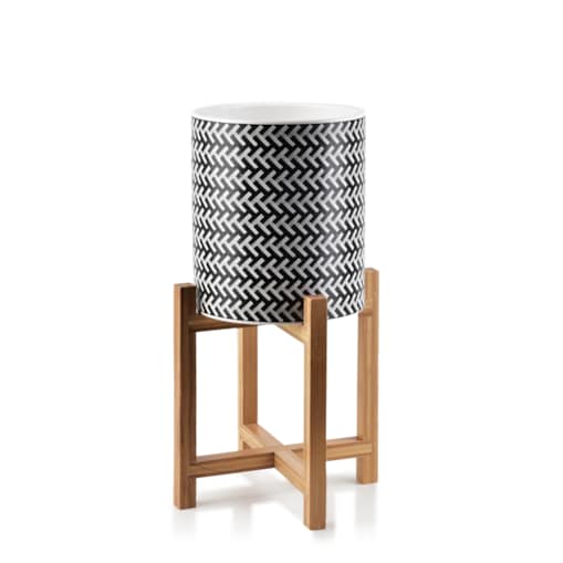 AVA BLACK DONICZKA śr.18xh20cm na stojaku