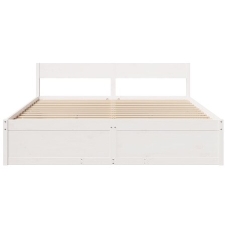 vidaXL Rama łóżka z szufladami, biała, 180x200 cm, lite drewno sosnowe