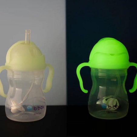 Bidon dla dzieci ze słomką 240 ml - kubek niekapek Glow in the dark, b.box