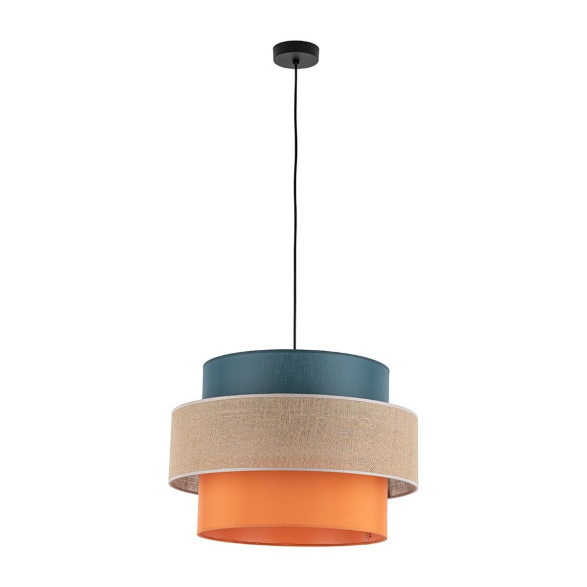 Lampa wisząca TK Lighting TRIO JUTA MIX 2758, klosz 50 cm, E27, naturalna juta, regulowana wysokość