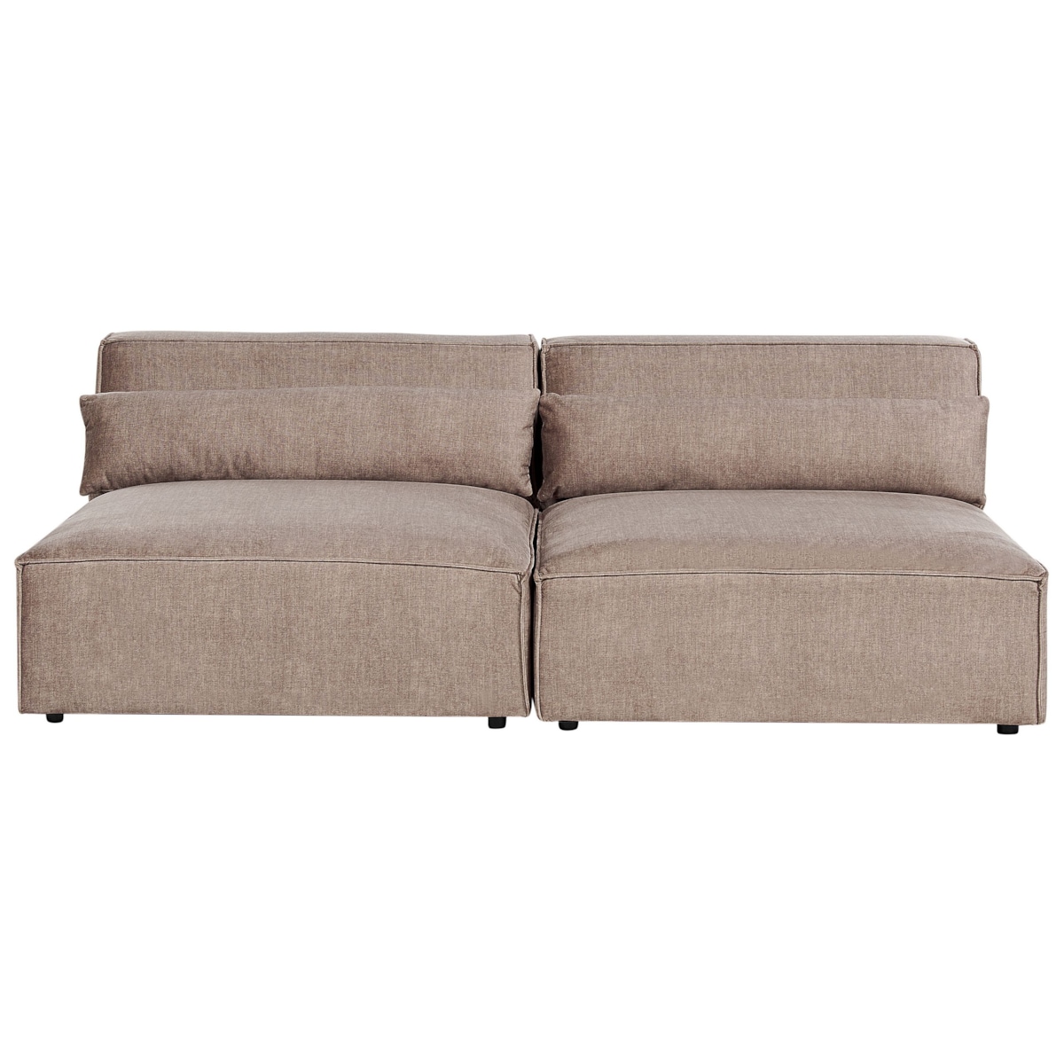 Sofa modułowa 2-osobowa bez podłokietników brązowa HELLNAR
