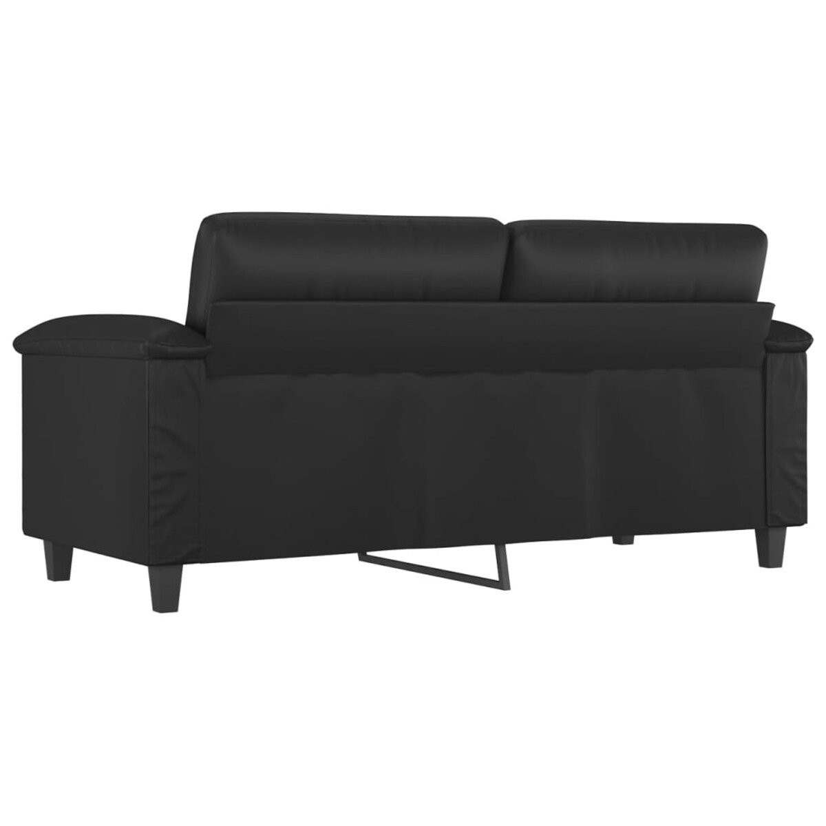 vidaXL 2-osobowa sofa, czarna, 140 cm, sztuczna skóra