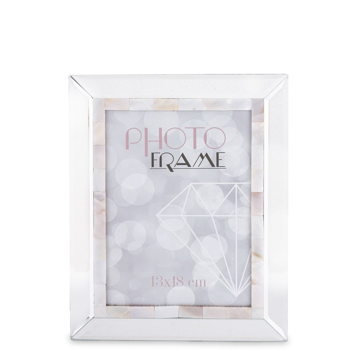 Ramka na zdjęcia 23x18x1,5 cm kremowo-srebrna