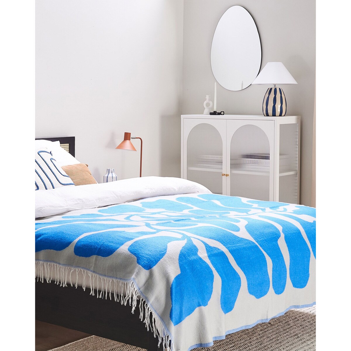 Lustro ścienne 50 x 70 cm srebrne MONTRESOR