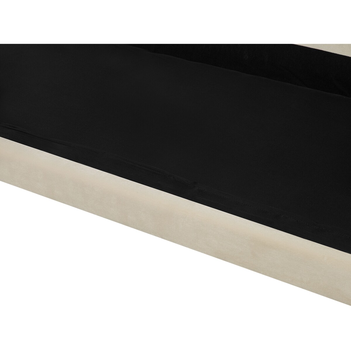 Sofa 3-osobowa welurowa jasnobeżowa EIKE