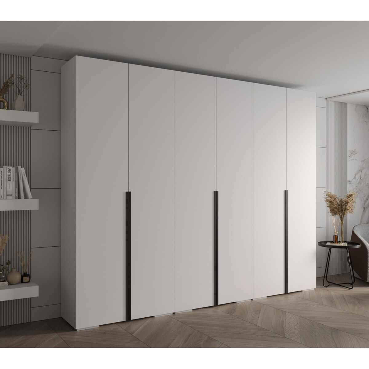 Szafa ubraniowa Garderoba INOVA 1 3SZ Biały+Czarny
