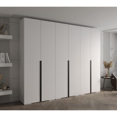 Szafa ubraniowa Garderoba INOVA 1 3SZ Biały+Czarny