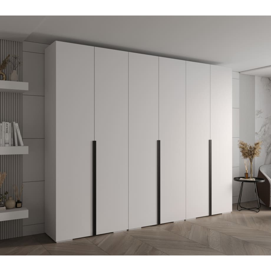 Szafa ubraniowa Garderoba INOVA 1 3SZ Biały+Czarny