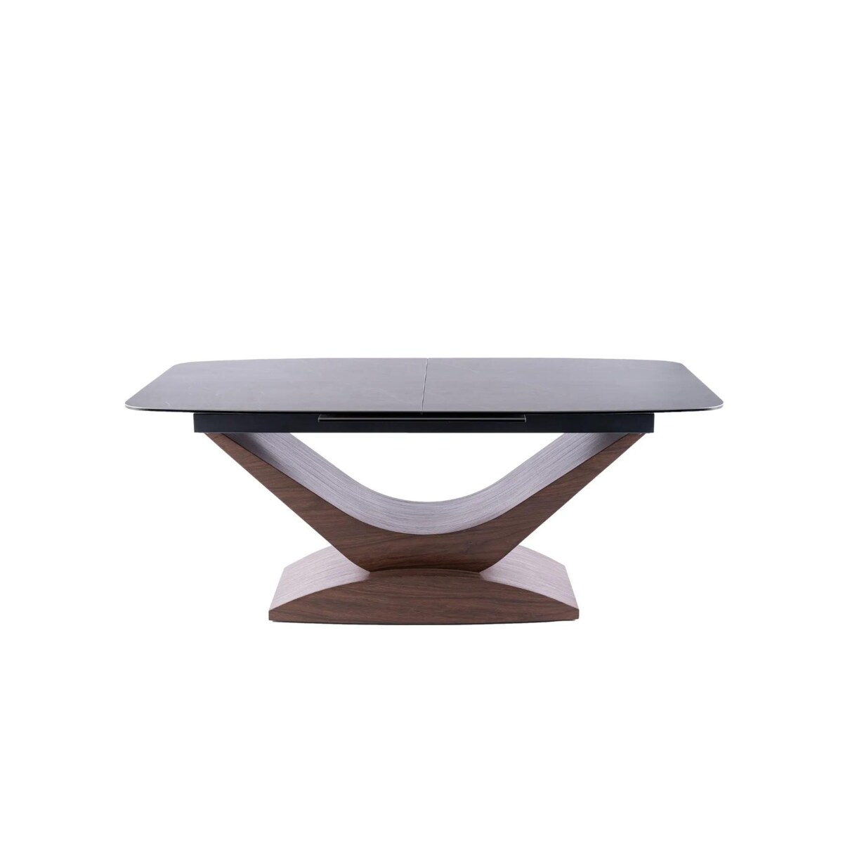 Stół rozkładany DOLCE CERAMIC 180(240)x95 szary marmur/orzech