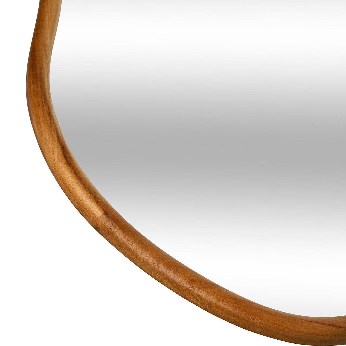 Lustro wiszące asymetryczne OLM, rama drewno paulownia, 44,5 x 75 cm