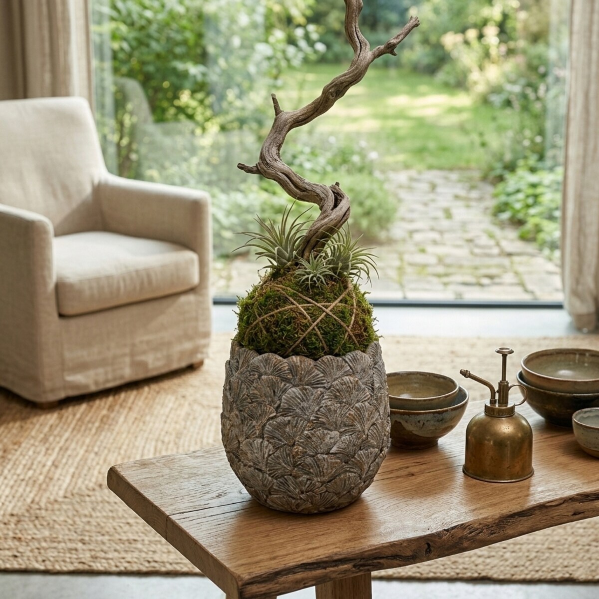 OSŁONKA NA DONICZKĘ NA BALKON TARAS KWIATY BONSAI SZARA DUŻA 19cm DONICZKA