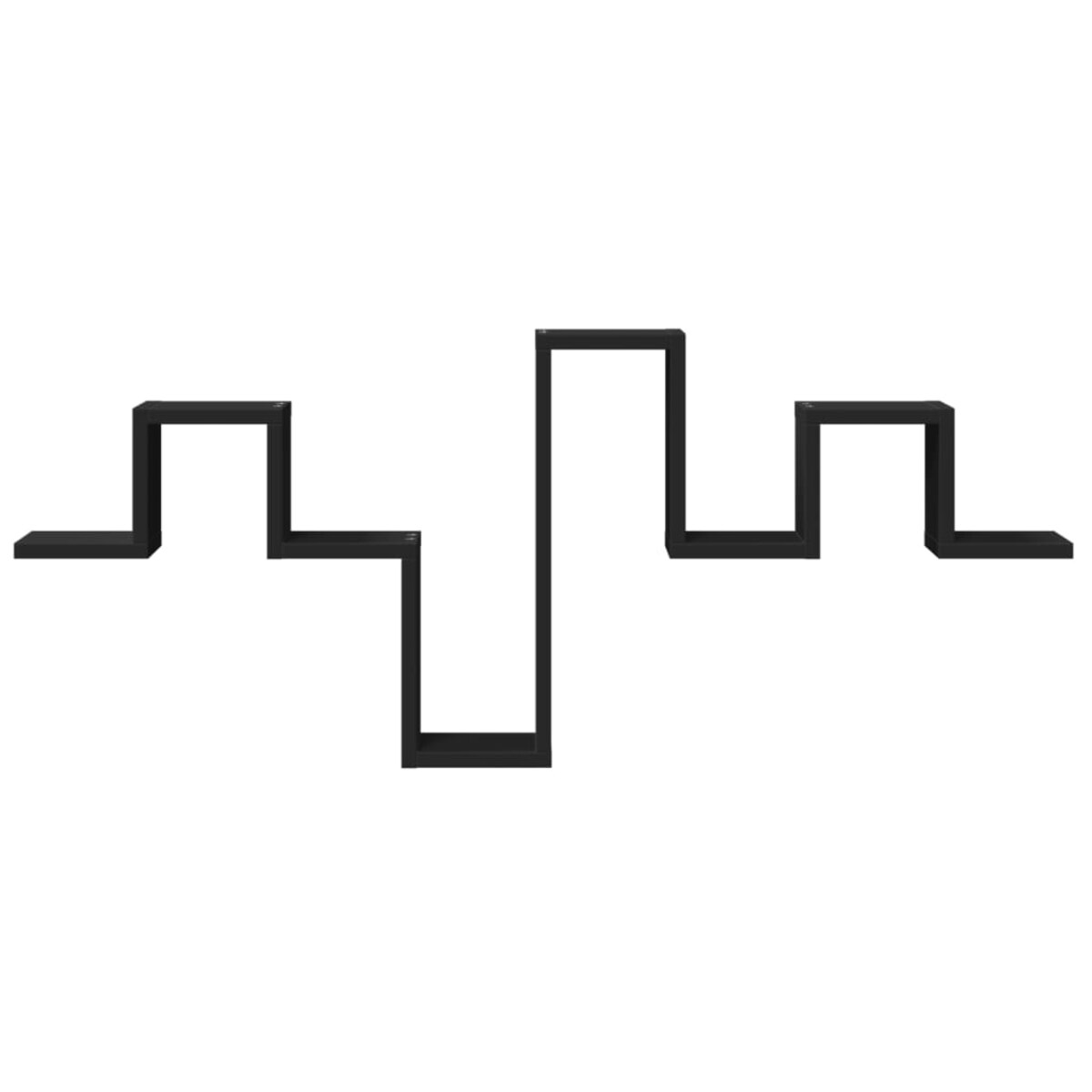 vidaXL Półka wisząca, czarna, 104,5x10x43 cm, materiał drewnopochodny