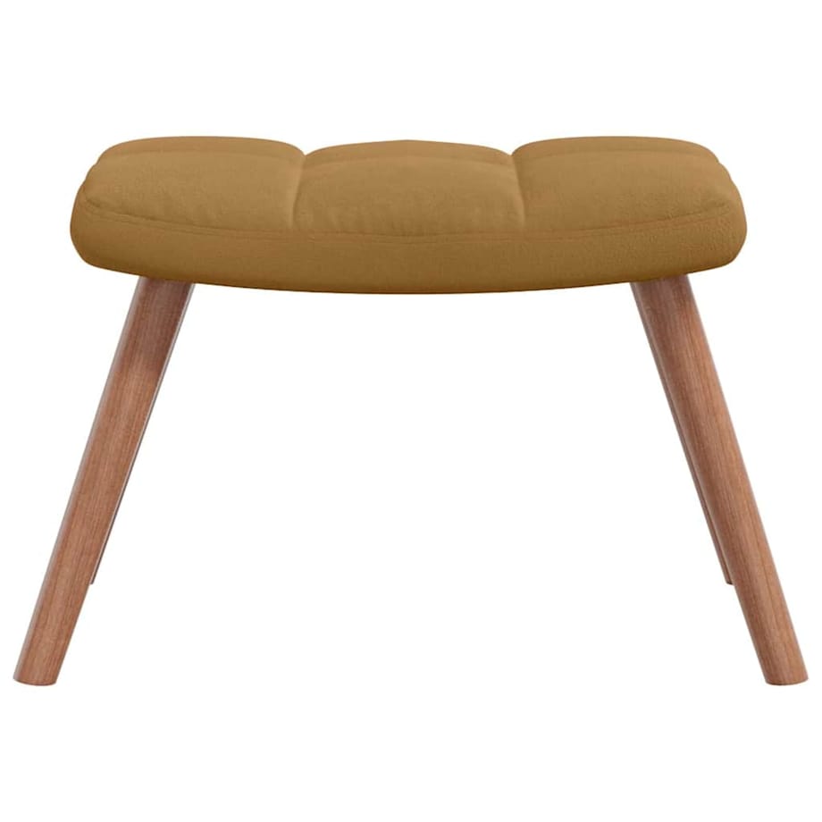 vidaXL Fotel bujany ze stołkiem, brązowy aksamit