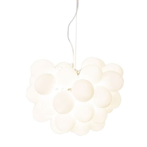 Wisząca lampa szklana Gross kule balls biała nad stół