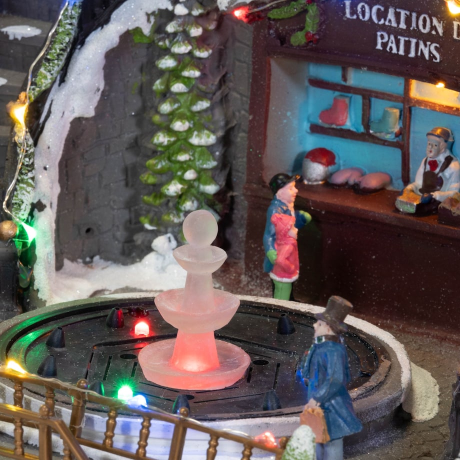 Dekoracja - scenka LED z lodowiskiem 27,5x35x37 cm ICERING