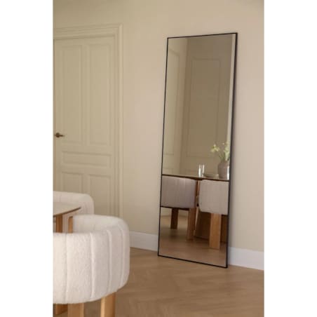 Lustro wiszące w czarnej ramie 70x200 cm