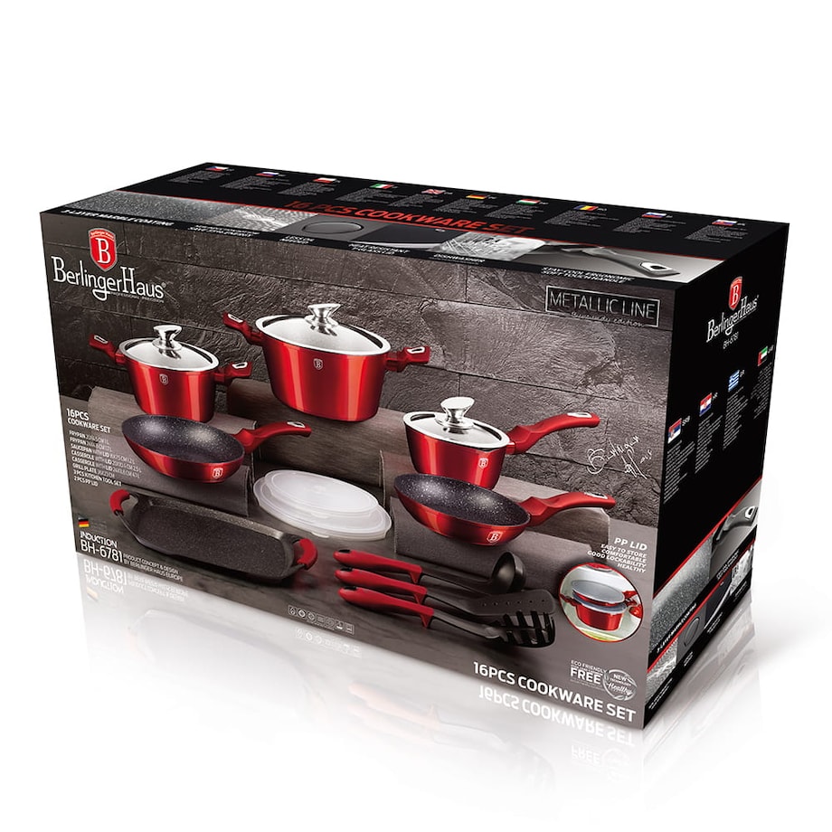 Zestaw garnków, patelni i przyborów kuchennych Berlinger Haus BH-6781