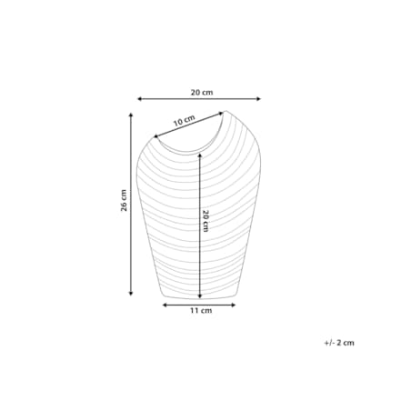 Wazon dekoracyjny ceramiczny srebrny ECETRA