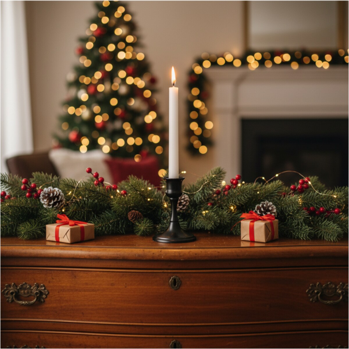 Świece Tradycyjne Proste Świąteczne Świeczki Do Kolacji Wigilijnej 2 Szt. Biała