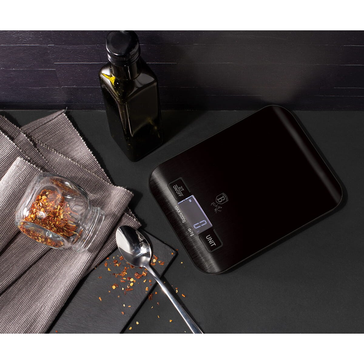 Waga kuchenna BERLINGER HAUS Black Silver ultra-slim