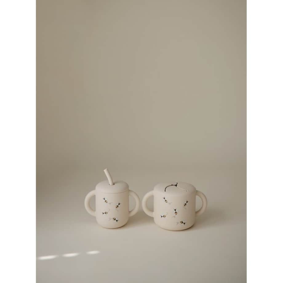 Mushie Kubek ze słomką 175 ml Bees