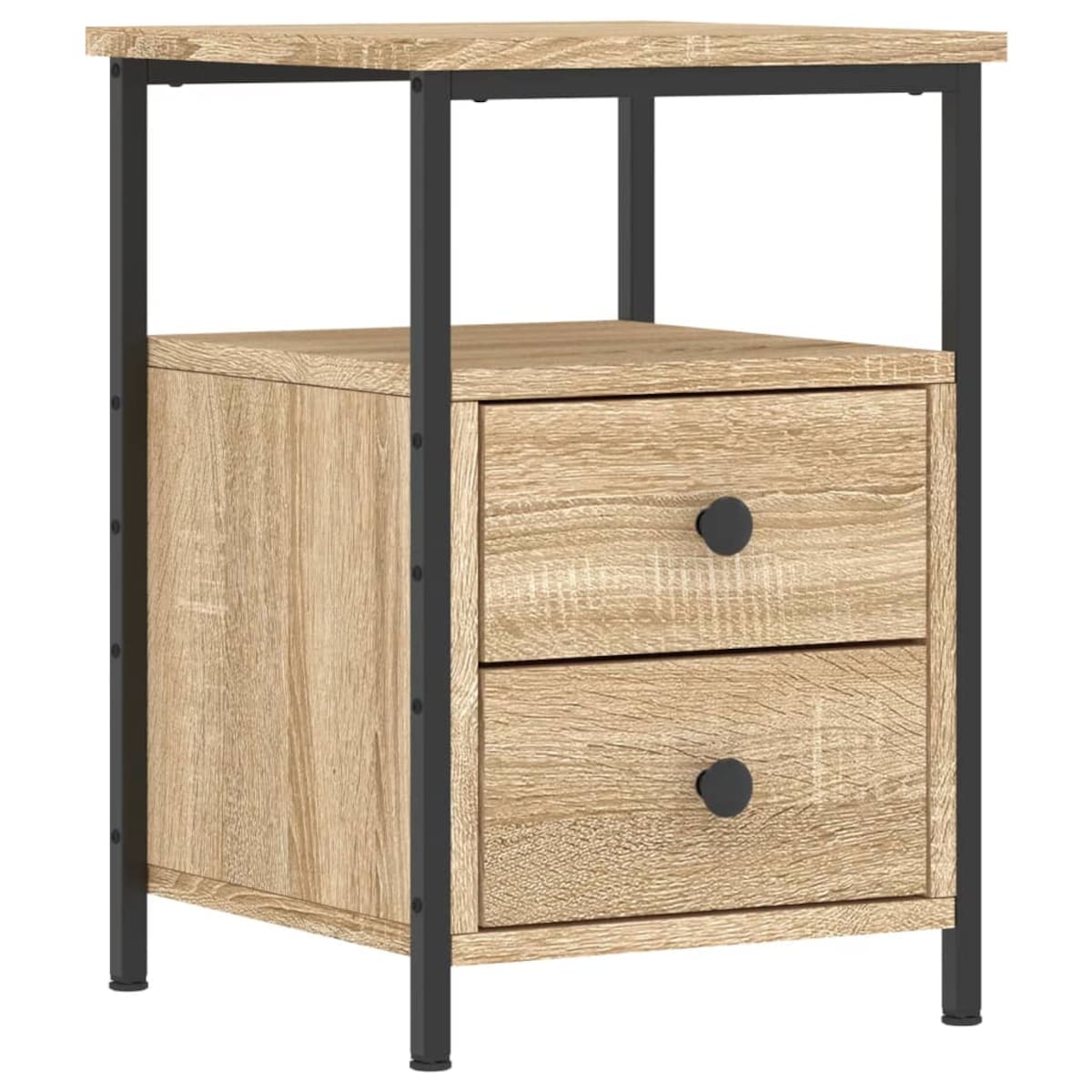vidaXL Szafka nocna, dąb sonoma, 34x35,5x50cm, materiał drewnopochodny