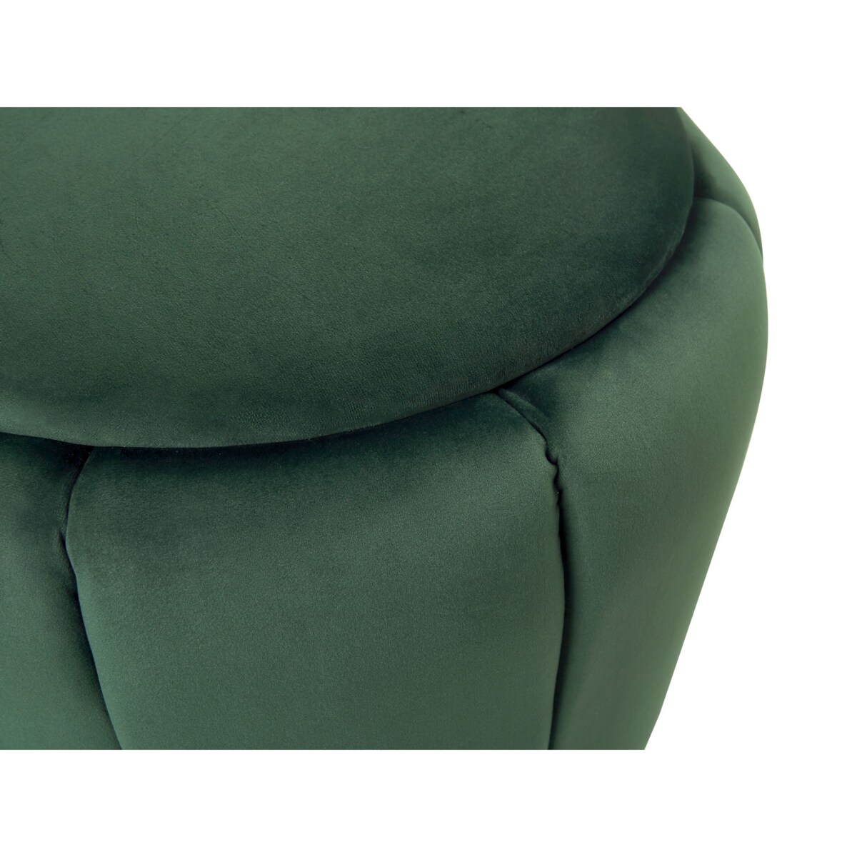 Puf welurowy ⌀ 43 cm zielony IRVING