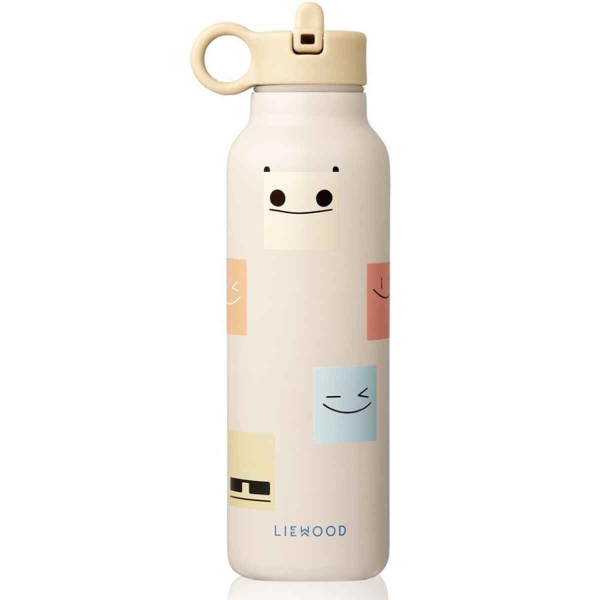 Liewood - Stalowa butelka termiczna z ustnikiem Falk Water Bottle 500ml - smiley/sandy