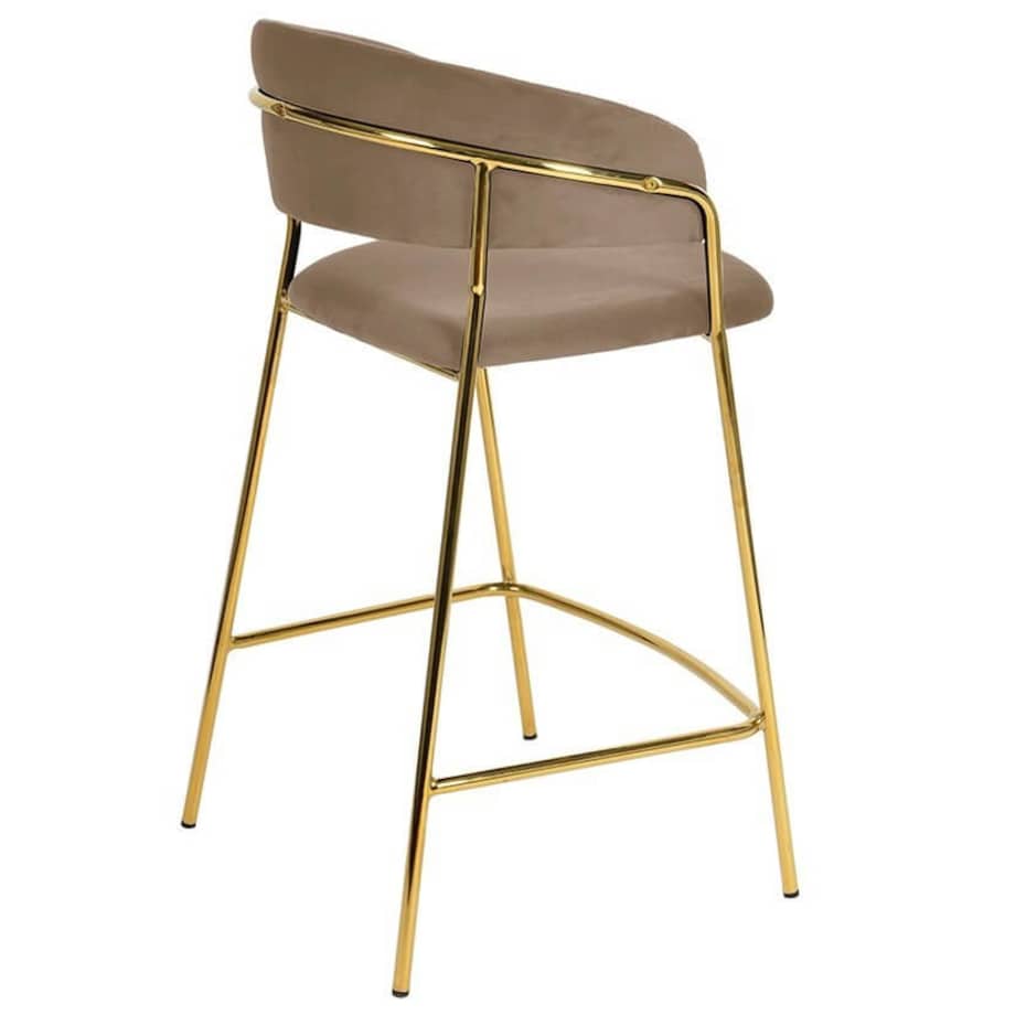 Barowe krzesło Margo KH1201100129.32 King Home pikowane khaki beżowe