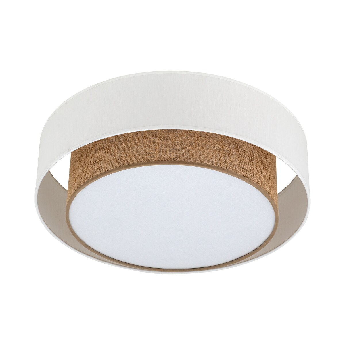 Lampa sufitowa TK Lighting DUO 500 biało-beżowa 50x50 cm, plafon 4xE27