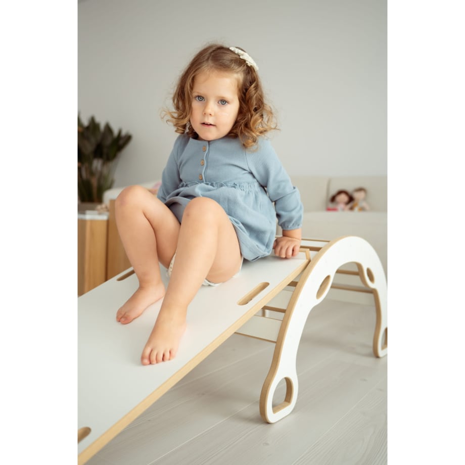 MAŁY bujak montessori z uchwytami + MAŁA zjeżdżalnia DRABINKA