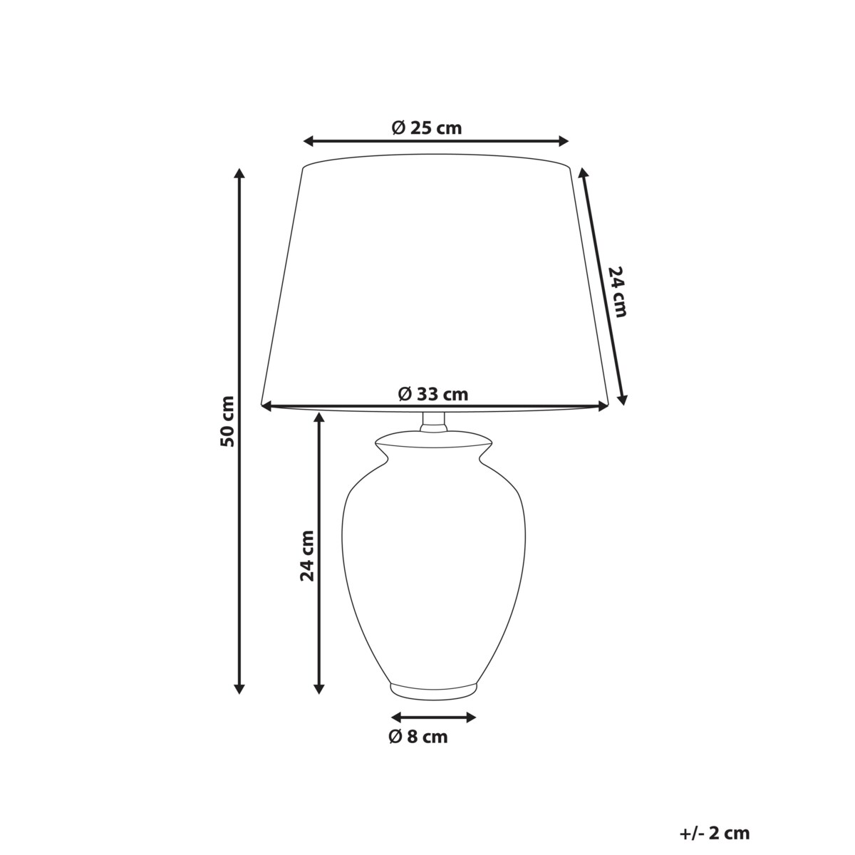 Lampa stołowa JAUCA Porcelana Biały