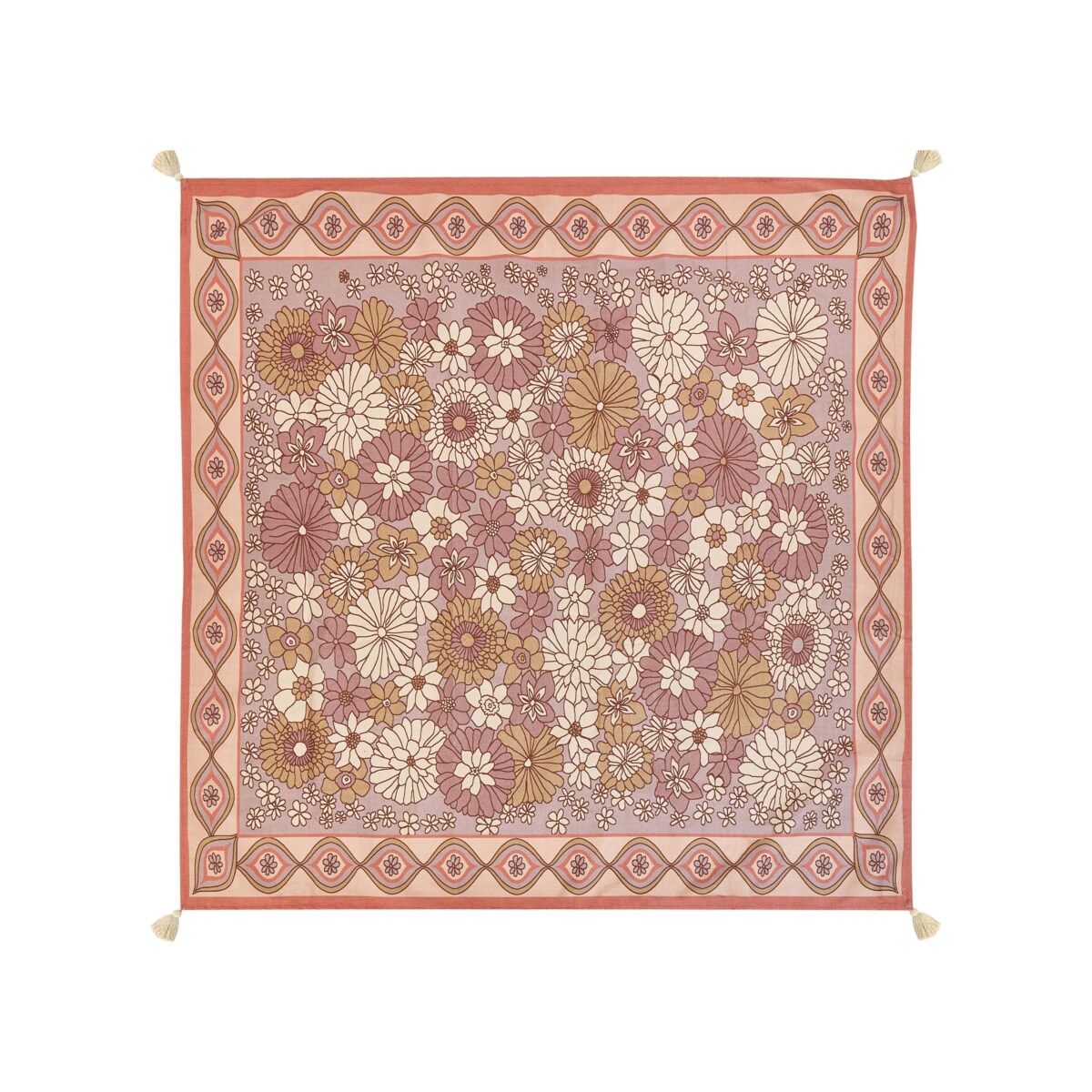 Koc piknikowy LASHARI 200 x 200 cm Brzoskwiniowy