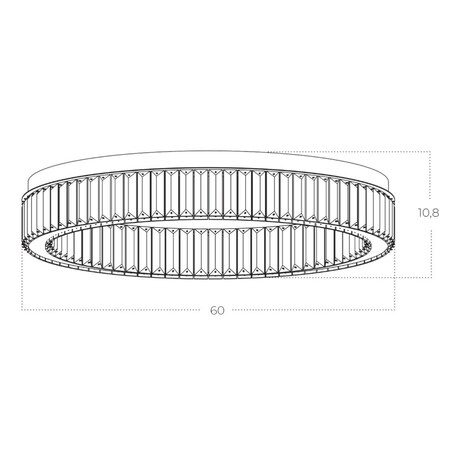 Sufitowa lampa SPARK AZ5784 Azzardo LED 48W 3000K glamour złota