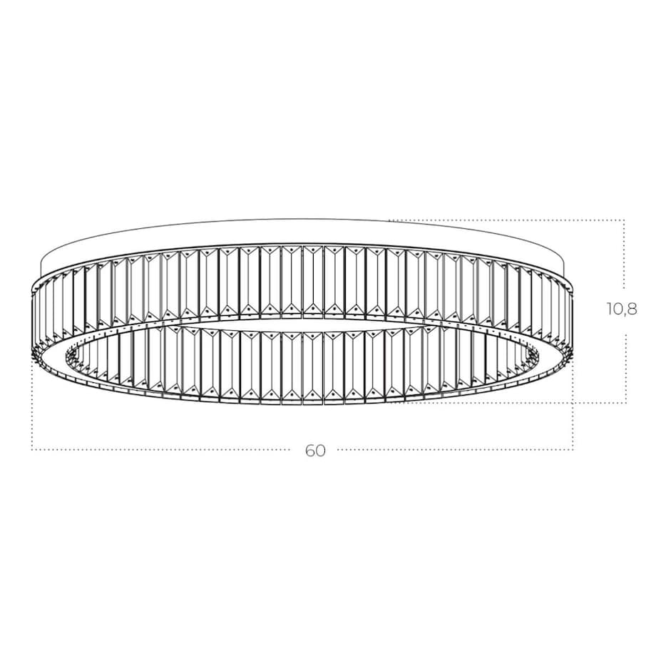 Sufitowa lampa SPARK AZ5784 Azzardo LED 48W 3000K glamour złota