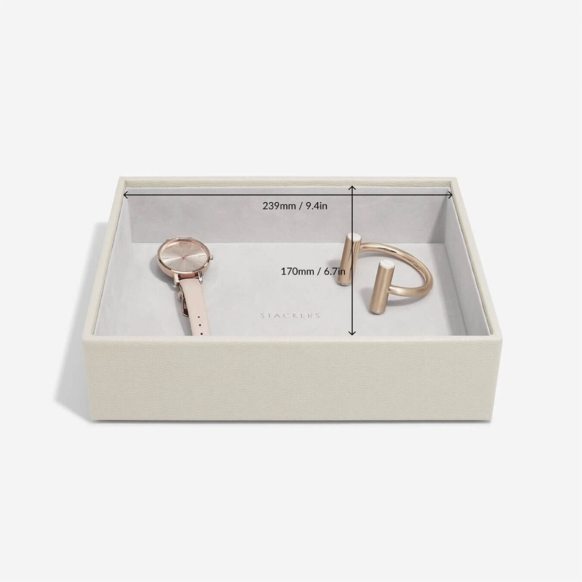 Szkatułka na biżuterię Stackers open classic jasnobeżowa