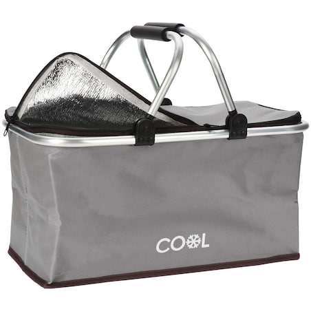 Kosz Piknikowy Termiczny Koszyk Na Plażę Termoizolacyjny Składany 35 L