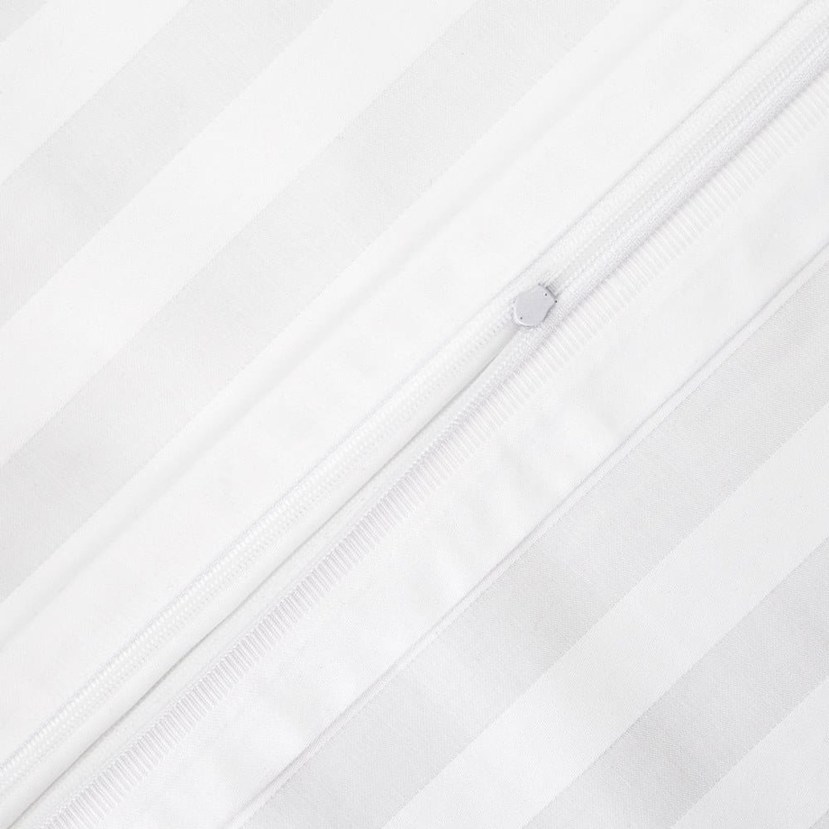 Poszewka bambusowa satyna bawełniana 40x40 Bamboo paski, białe