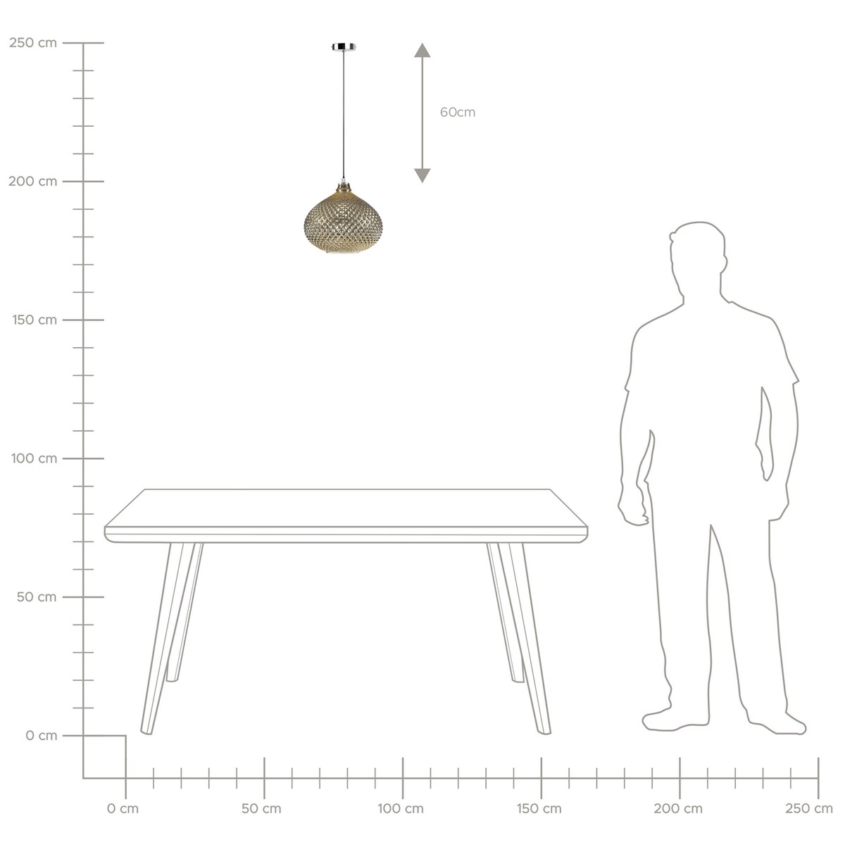 Lampa wisząca MADON Szkło Złoty