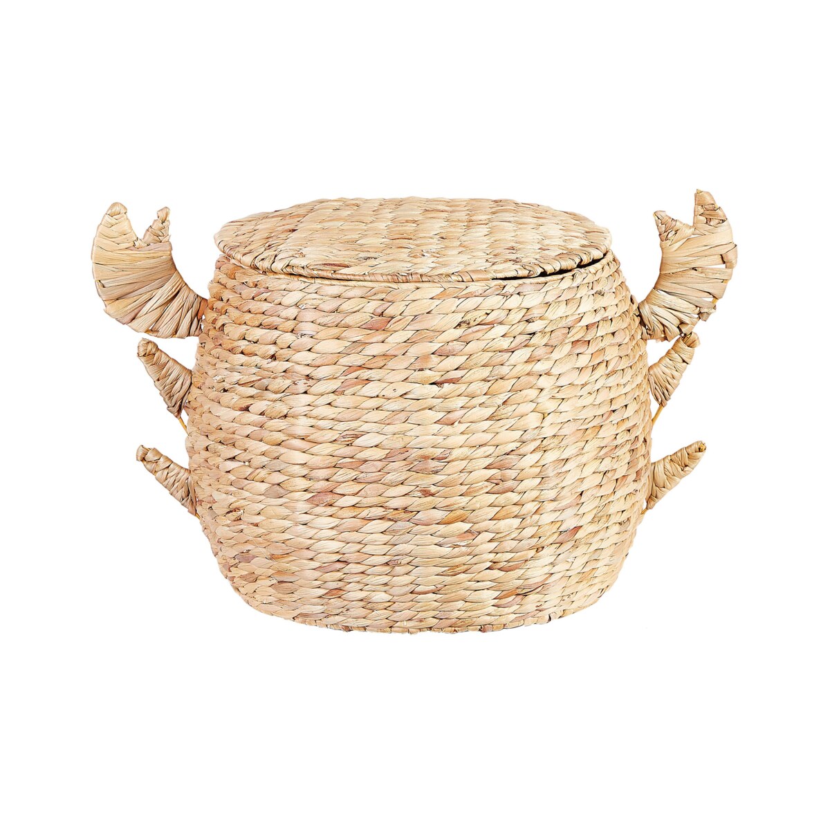 Kosz pleciony krab z hiacyntu wodnego naturalny KAKAMAS