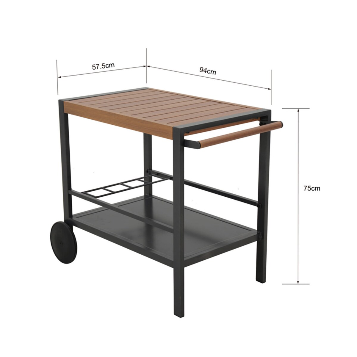 Barek ogrodowy na kółkach Duisburg mobilny aluminiowy