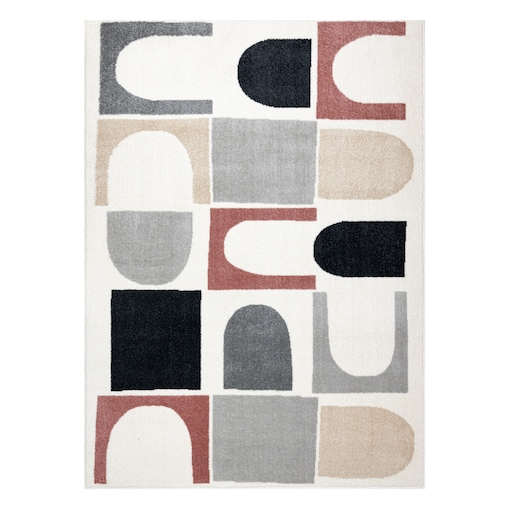 Dywan FUSION 0213 biały / ciemny róż - 140x190 cm