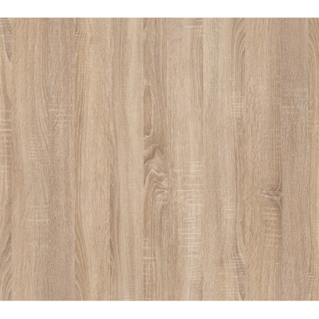 Okrągły stół Reo do salonu z metalową podstawą, blat 90 cm- dąb sonoma