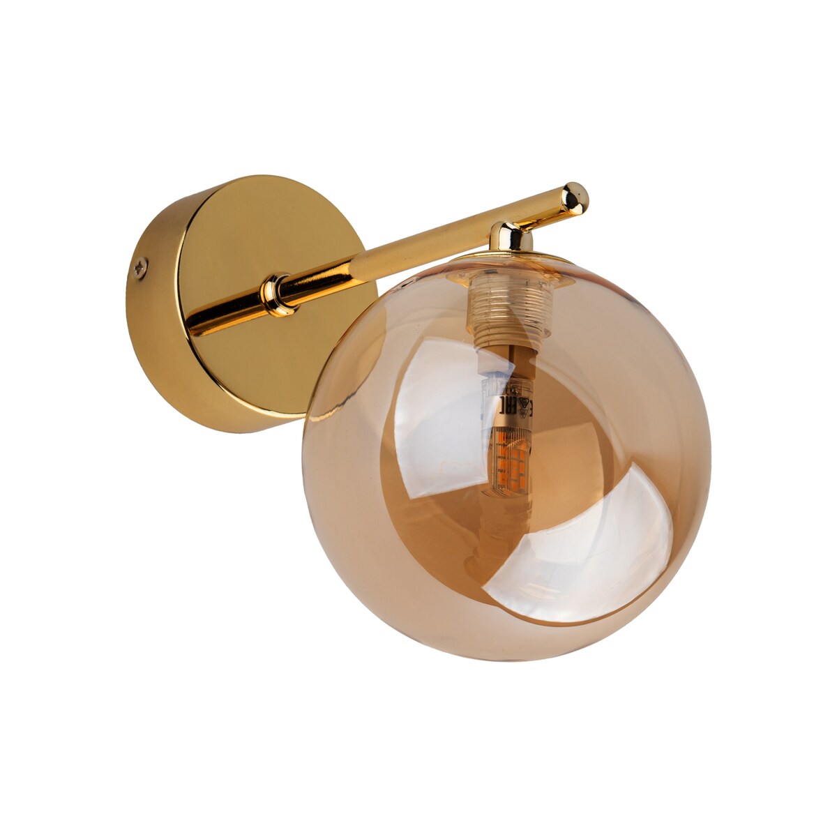Kinkiet ESTERA GOLD 4778 TK Lighting złoty z białym kloszem G9 6W do salonu sypialni korytarza